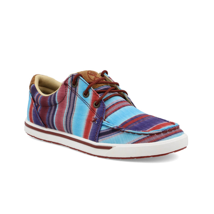 Twisted X Womens Hooey Loper Blue Multi Fabric Stripe Sneakers Shoes