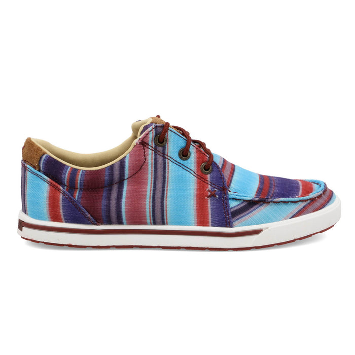 Twisted X Womens Hooey Loper Blue Multi Fabric Stripe Sneakers Shoes