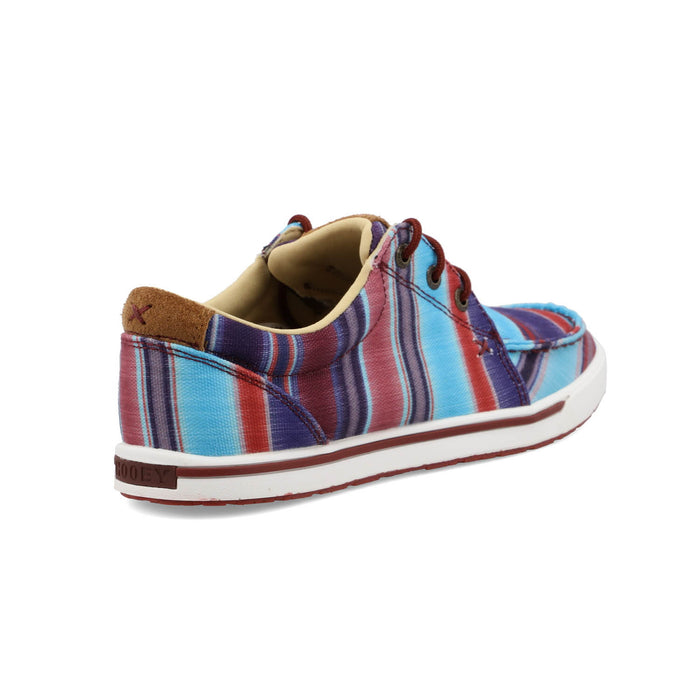 Twisted X Womens Hooey Loper Blue Multi Fabric Stripe Sneakers Shoes
