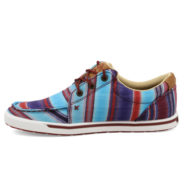 Twisted X Womens Hooey Loper Blue Multi Fabric Stripe Sneakers Shoes