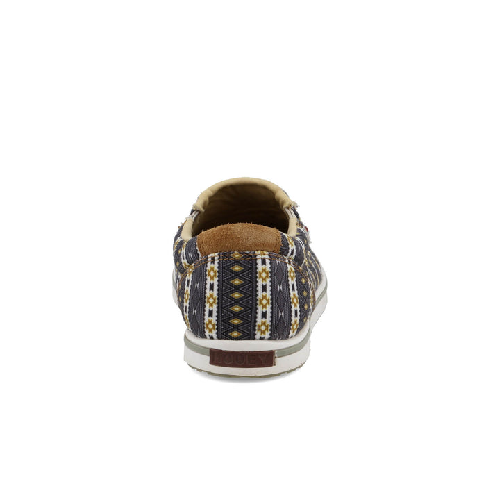Twisted X Womens Hooey Loper Black/Yellow Fabric Aztec Slip-On Shoes