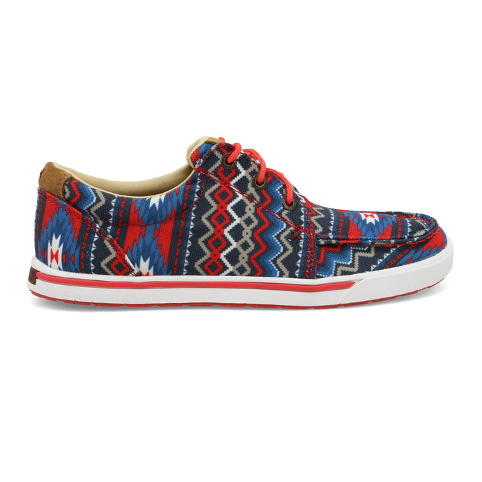 Twisted X Womens Hooey Loper Red Multi Fabric Aztec Sneakers Shoes