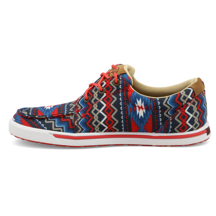 Twisted X Womens Hooey Loper Red Multi Fabric Aztec Sneakers Shoes