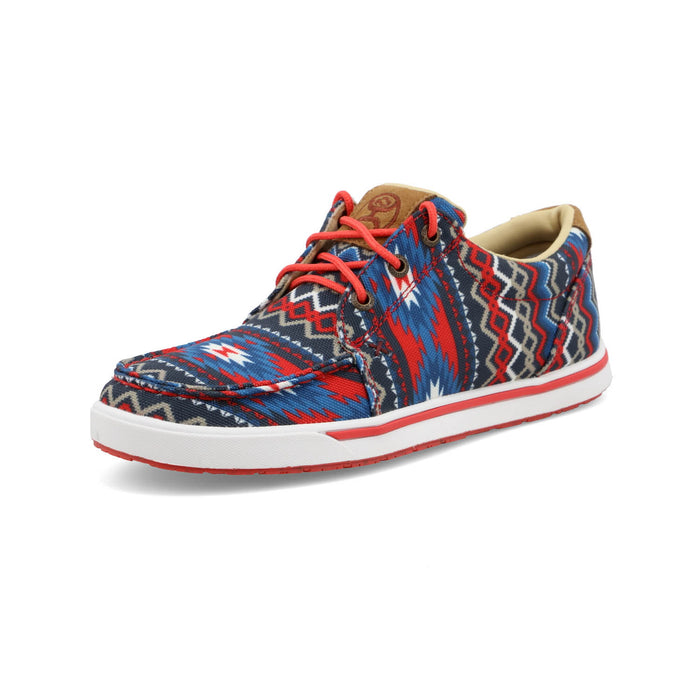 Twisted X Womens Hooey Loper Red Multi Fabric Aztec Sneakers Shoes