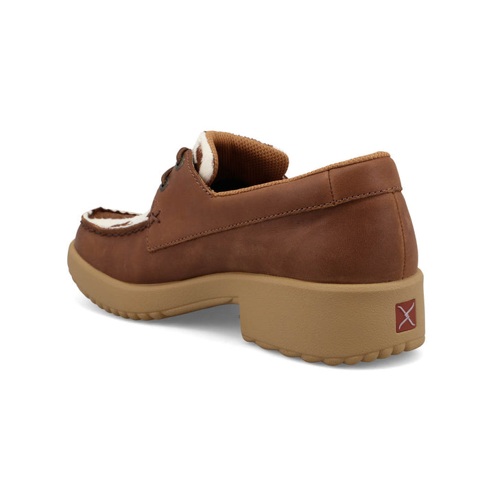 Twisted X Womens Platform Rustic Brown Cowhide Oxfords Shoes