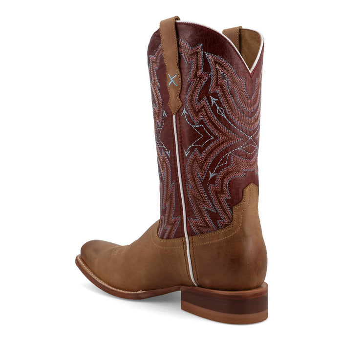 Twisted X Womens 11in Rancher Peanut/Oxblood Leather Cowboy Boots