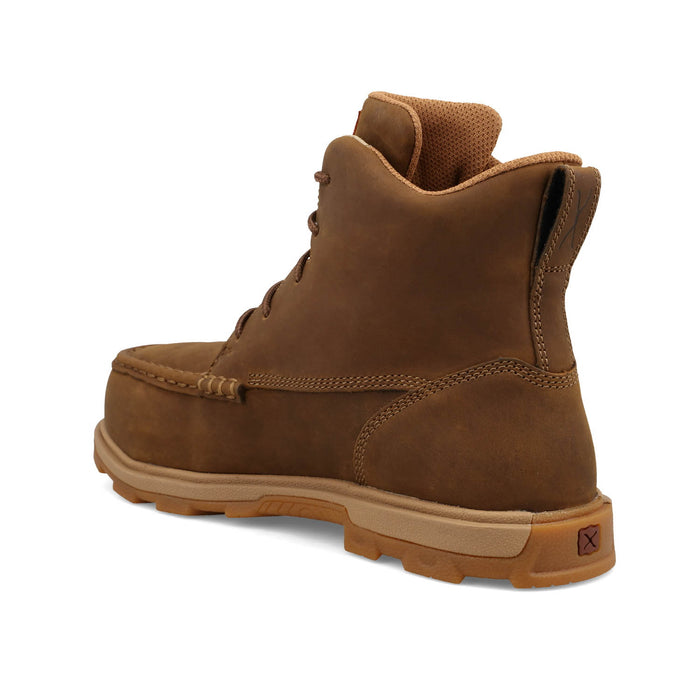 Twisted X Womens 6in UltraLite X MetGuard Distressed Saddle Leather Work Boots