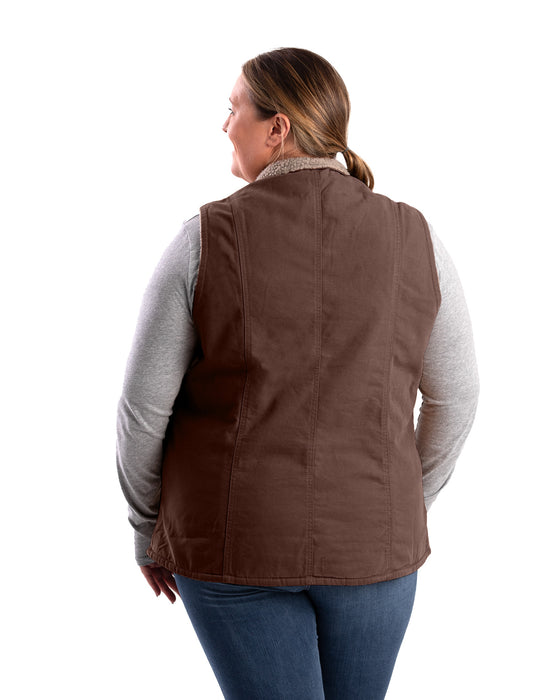 Berne Tuscan 100% Cotton Ladies Canyon Sherpa Lined Vest