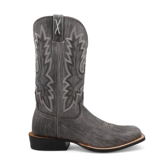 Twisted X Womens 11in Tech X Distressed Charcoal Leather Cowboy Boots
