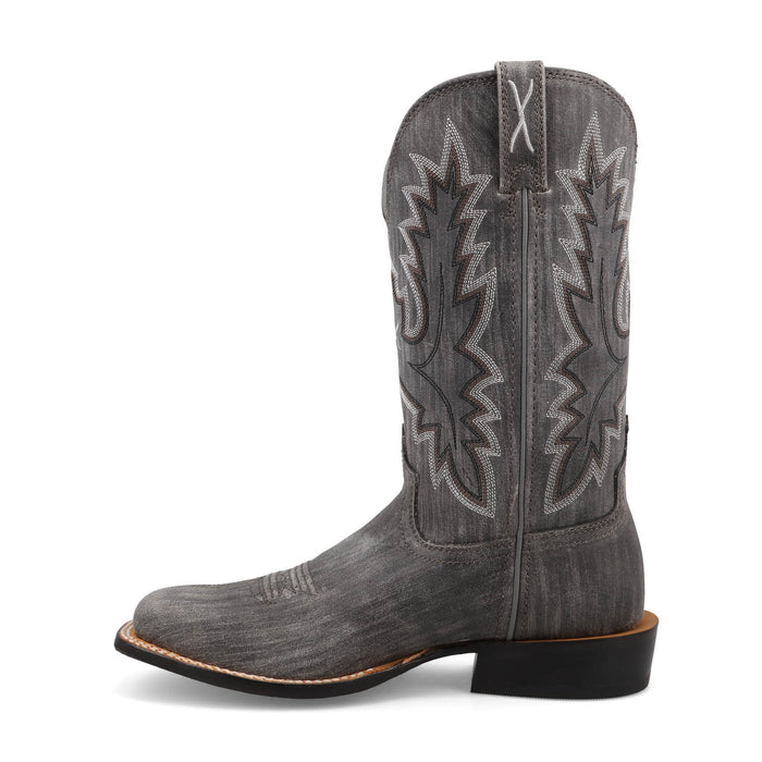 Twisted X Womens 11in Tech X Distressed Charcoal Leather Cowboy Boots