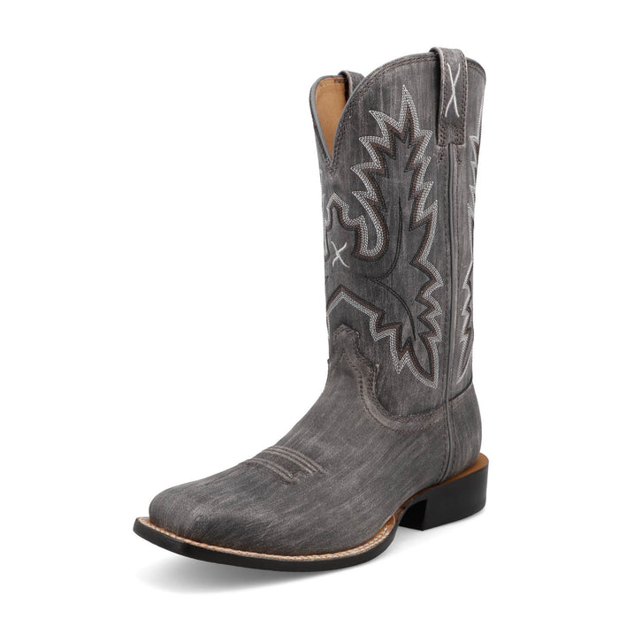 Twisted X Womens 11in Tech X Distressed Charcoal Leather Cowboy Boots
