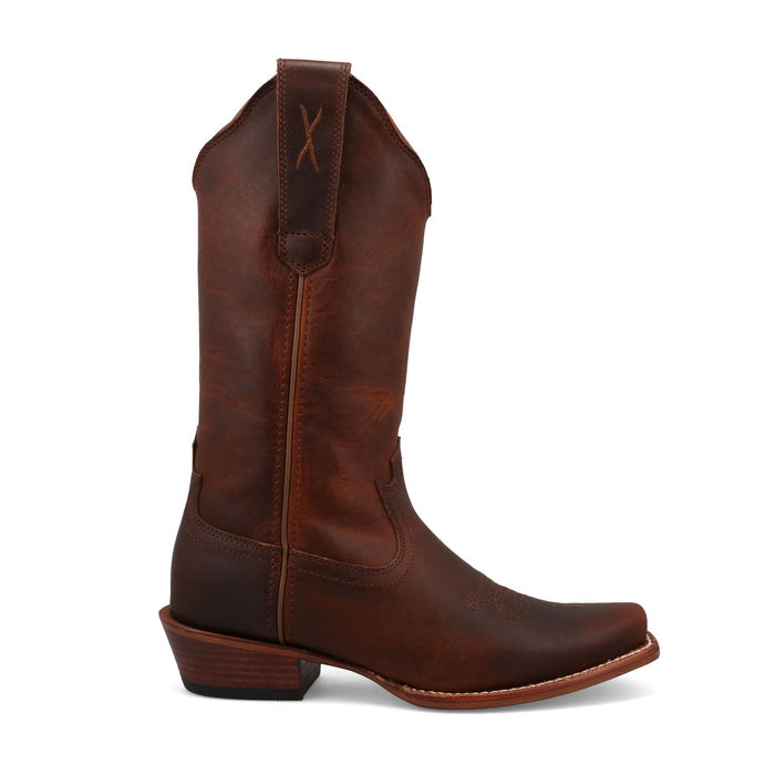 Twisted X Womens 12in Tech X Rust Brown Leather Cowboy Boots