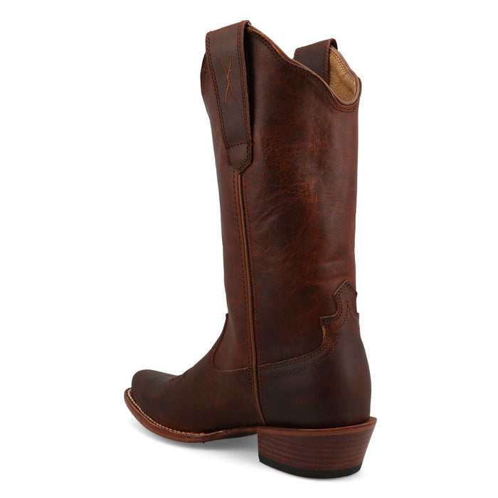 Twisted X Womens 12in Tech X Rust Brown Leather Cowboy Boots