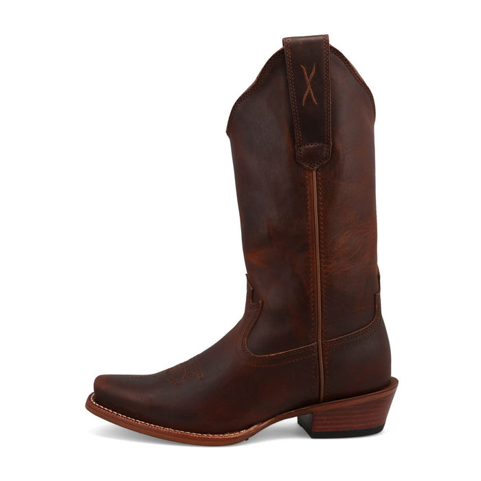 Twisted X Womens 12in Tech X Rust Brown Leather Cowboy Boots