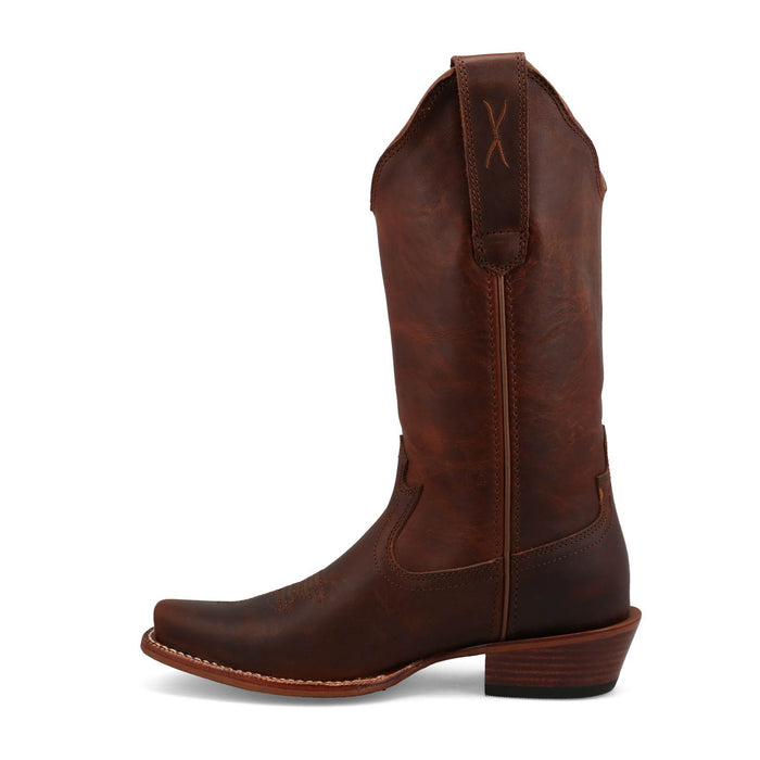 Twisted X Womens 12in Tech X Rust Brown Leather Cowboy Boots