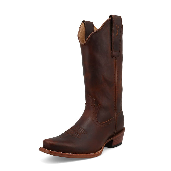 Twisted X Womens 12in Tech X Rust Brown Leather Cowboy Boots