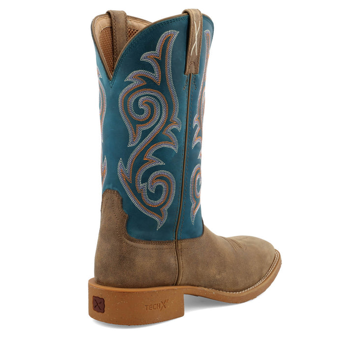 Twisted X Womens 11in Tech X Bomber/Stormy Blue Leather Cowboy Boots
