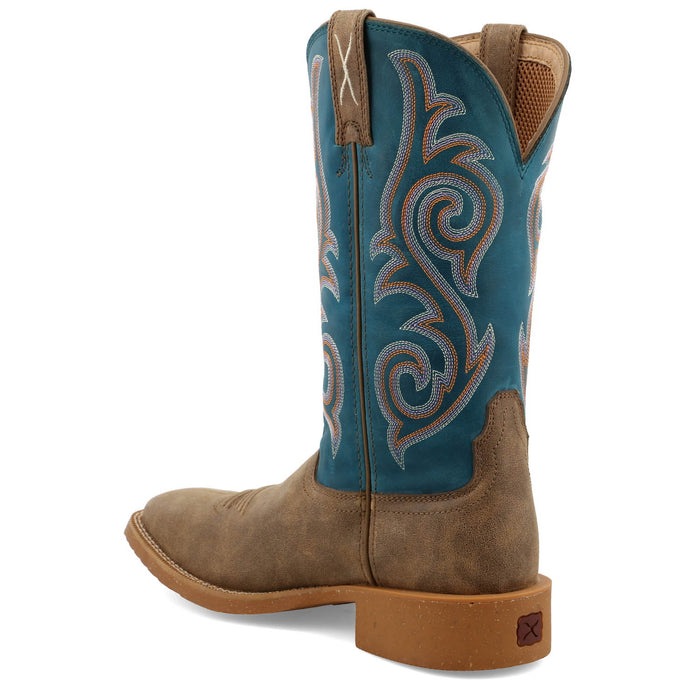 Twisted X Womens 11in Tech X Bomber/Stormy Blue Leather Cowboy Boots