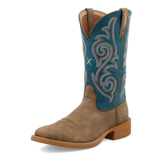 Twisted X Womens 11in Tech X Bomber/Stormy Blue Leather Cowboy Boots