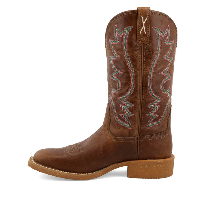 Twisted X Womens 11in Tech X Roasted Pecan Leather Cowboy Boots
