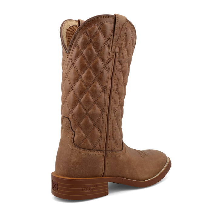 Twisted X Womens 11in Tech X Quilted Ginger Leather Cowboy Boots