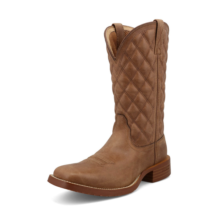 Twisted X Womens 11in Tech X Quilted Ginger Leather Cowboy Boots