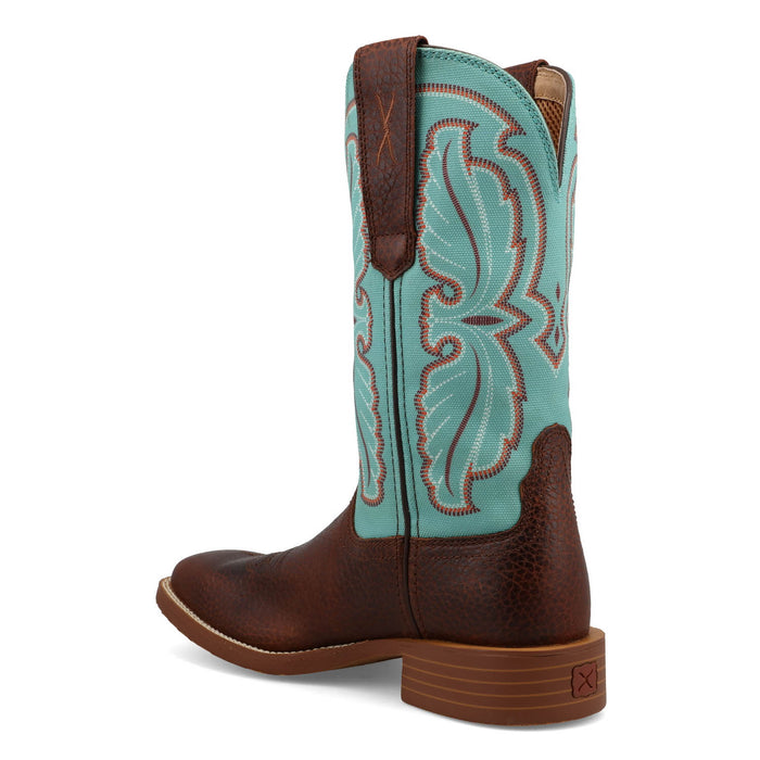 Twisted X Womens 11in Tech X Hickory/Seafoam Leather Cowboy Boots