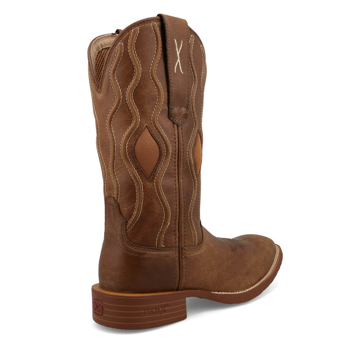 Twisted X Womens 11in Tech X Caramel Leather Cowboy Boots