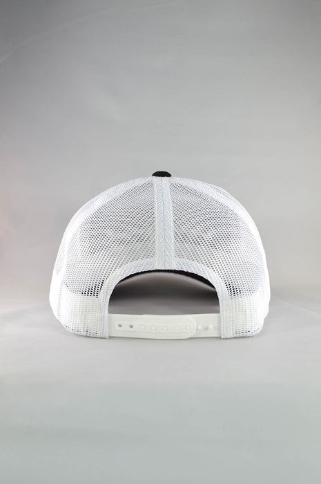 Kimes Ranch Unisex Weekly Black/White Cotton Twill Trucker Cap