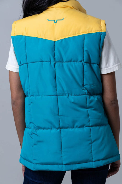Kimes Ranch Womens Wyldfire Teal 100% Polyester Puffer Vest