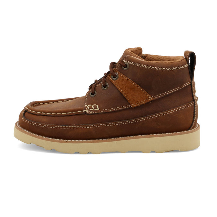 Twisted X Kids Unisex Wedge Sole Oiled Saddle Leather Casual Boots