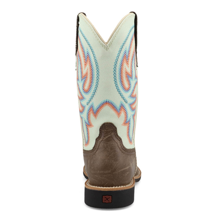 Twisted X Kids Unisex Top Hand Desert Taupe/Cucumber Leather Cowboy Boots